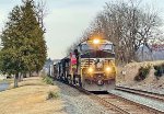 NS 4017 leads manifest freighq 19G westbound 